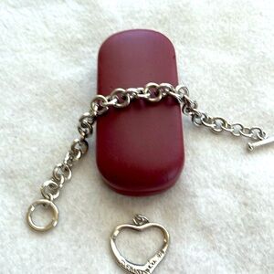 Genuine 925 Silver Bracelet and Charm (New)